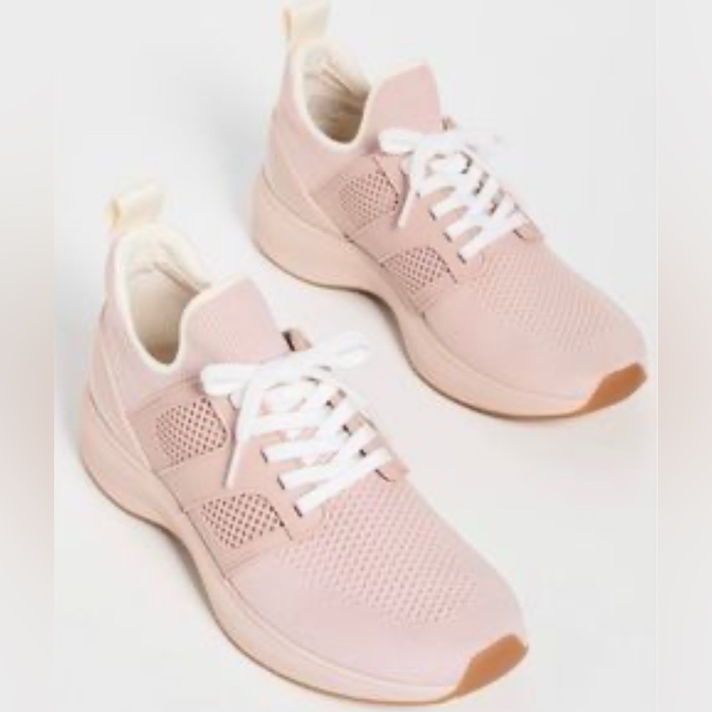 Tory Burch T Sock Runner- Circular Knit-Double Knit in Meadowsweet (Pink) Size 8